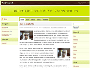 Скачать тему для WordPress -  Greed