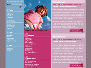 Скачать тему для WordPress -  Pink Cutey