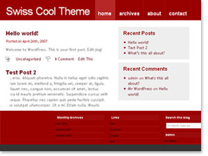 Скачать тему для WordPress -  Swiss Cool