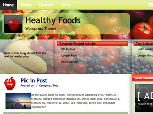 Темы для WordPress -  Healthy Foods