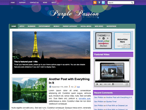 Красочная тема Вордпресс PurplePassion