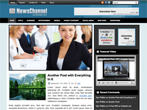 Новостной шаблон WordPress NewsChannel