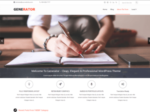 Современная тема WordPress Generator