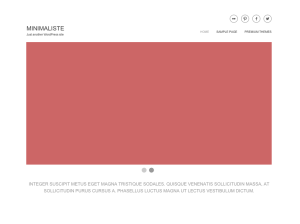 Простая Вордпресс тема Minimaliste