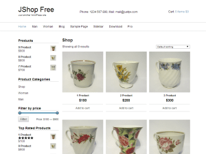Wordpress тема интернет-магазин Jshop