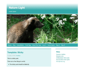 Светлая Вордпресс тема Nature-light