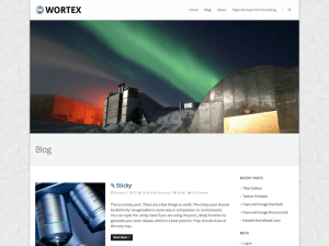 Wordpress шаблон виджеты Wortex-lite