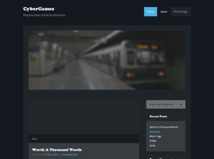 Простая Вордпресс тема Cybergames