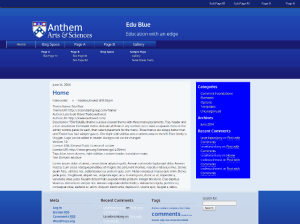 Простой шаблон Ворд пресс Edu-blue