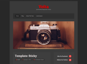Вордпресс шаблон фотография Volta