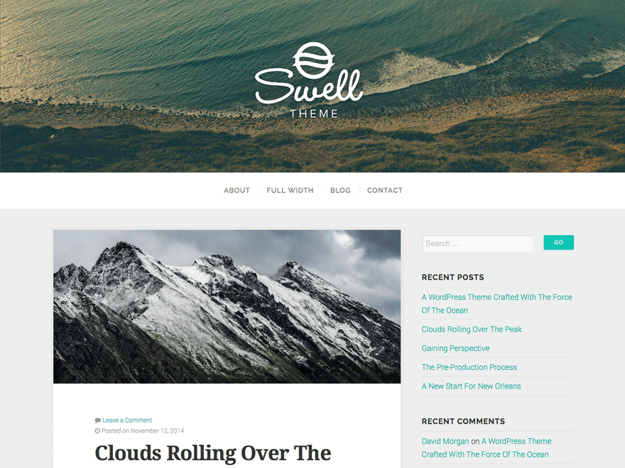Wordpress тема блог Swell-lite