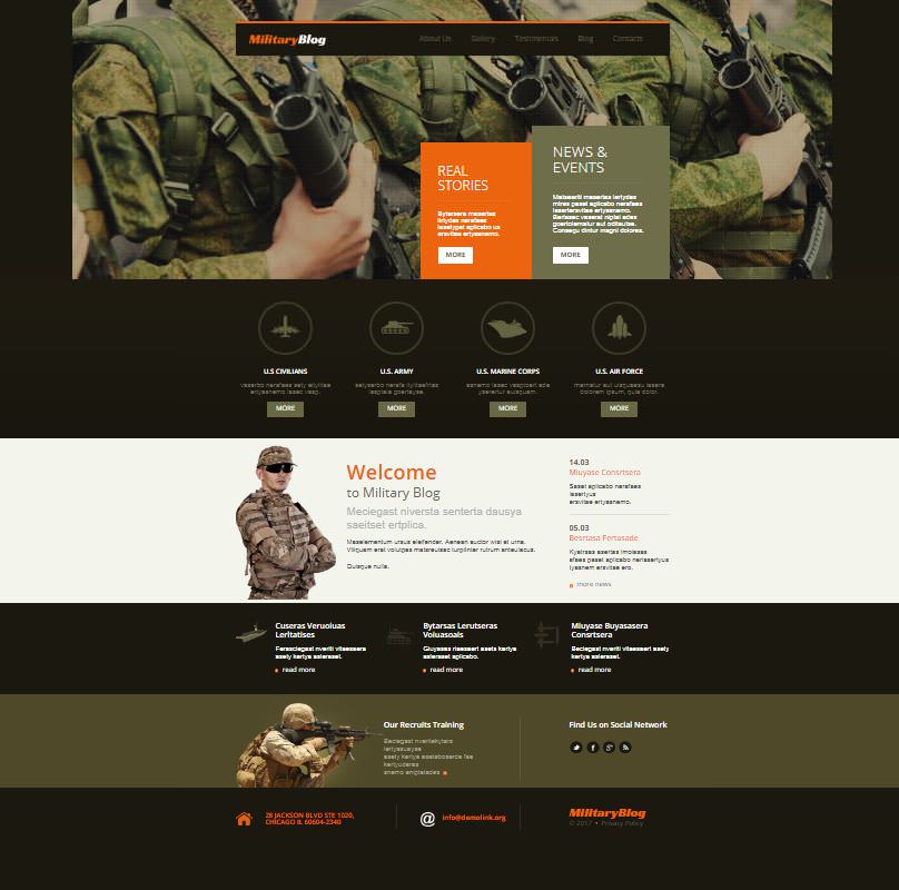 Military Blog шаблон для WP.