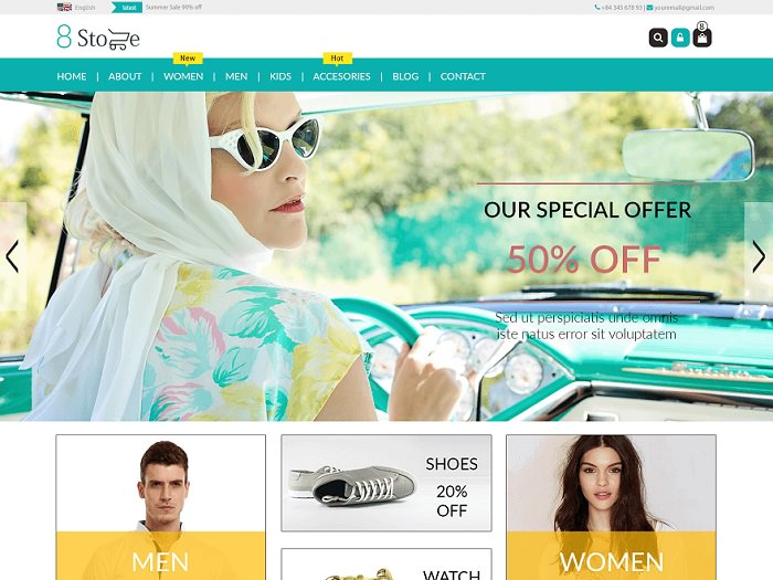 EightStore Lite шаблон для создания сайта на вордпресс.