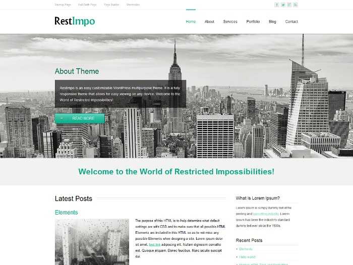 RestImpo вордпресс шаблон для интернет магазина.