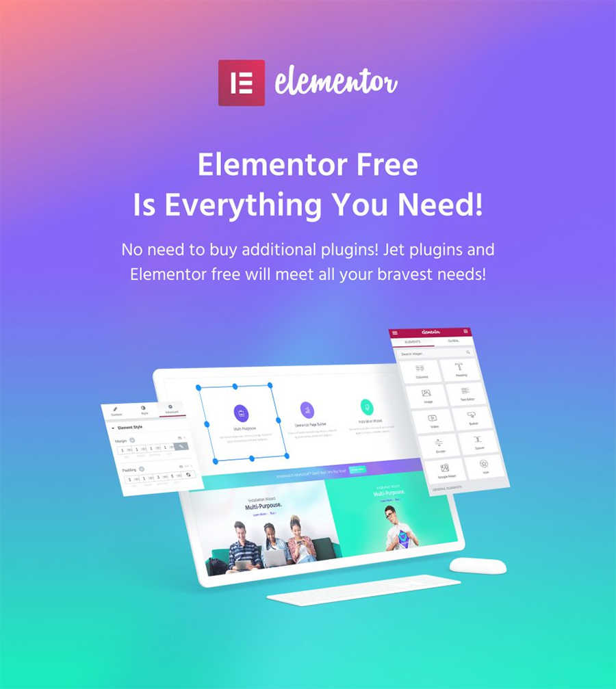 Elementor позволяет создать впечатляющий дизайн.