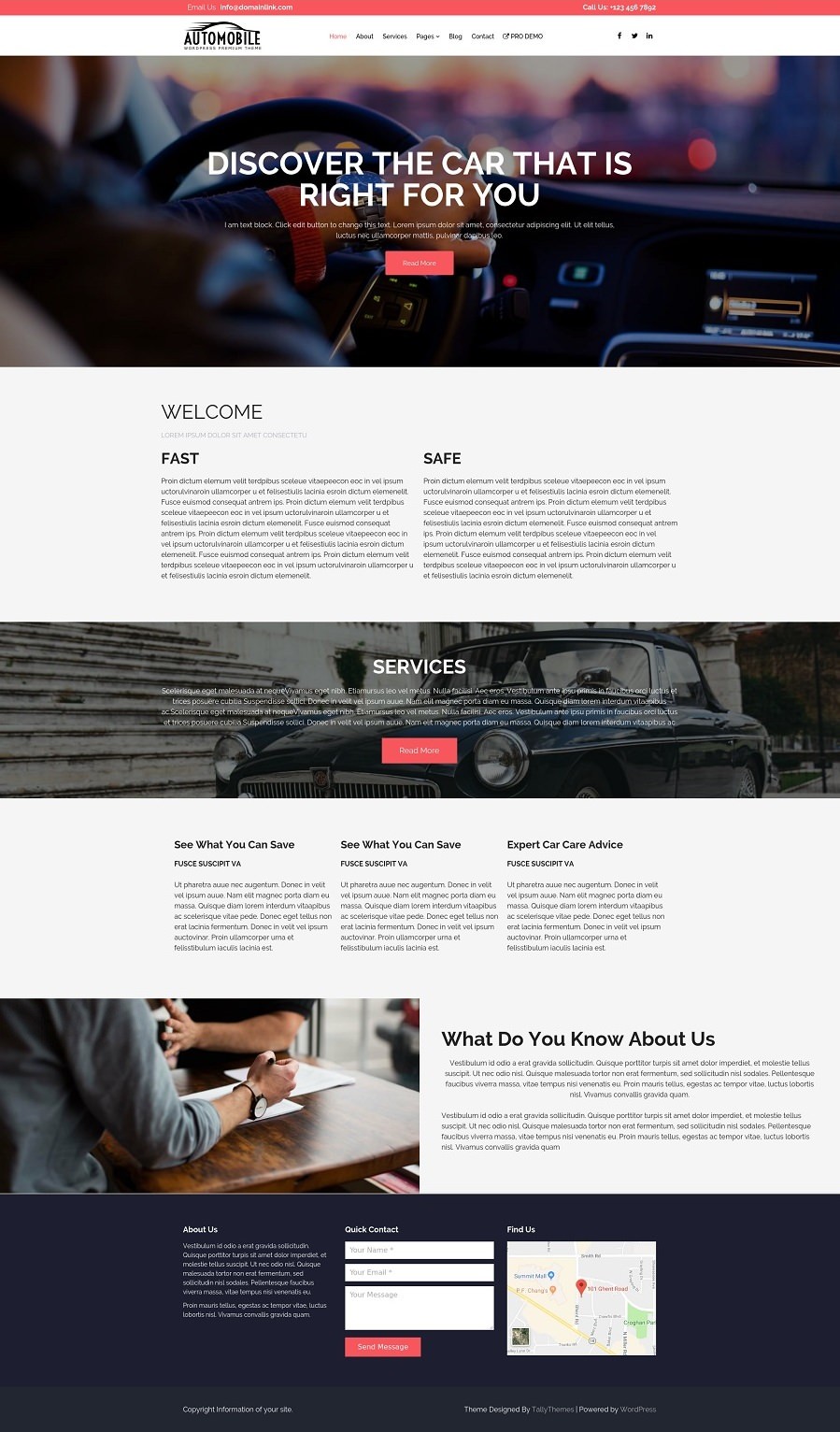 Бесплатная автомобильная тема для WordPress.