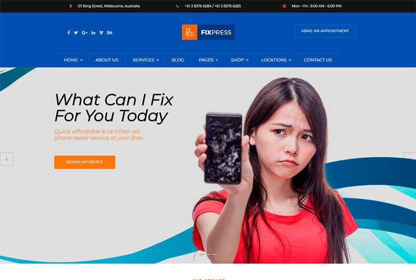 FixPress шаблон WordPress.