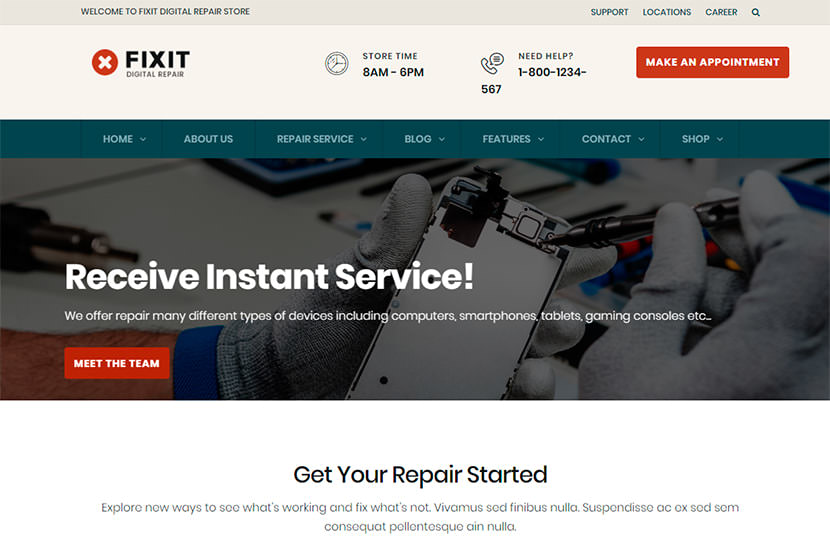Fixit премиум шаблон WP.