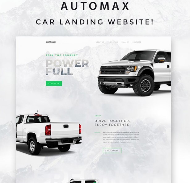 Automax - адаптивный шаблон для автомобильного лендинга