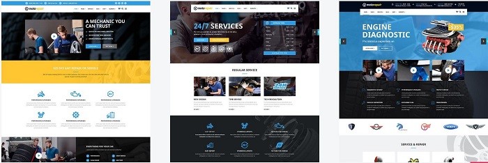 Три демоверсии темы Motorepair