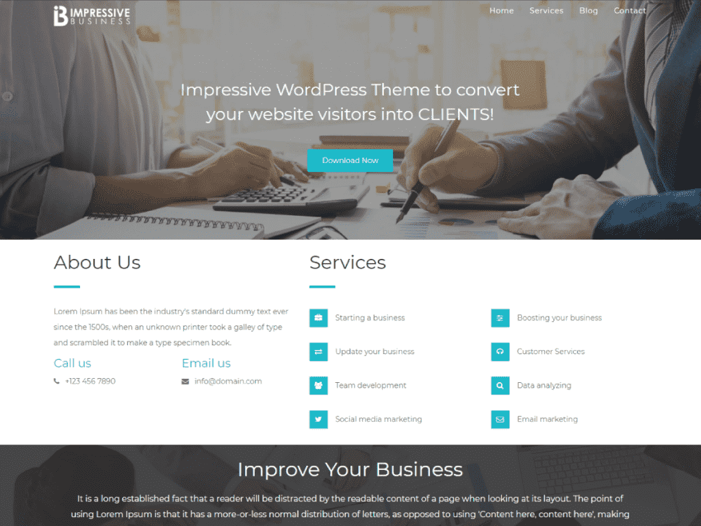 Impressive Business тема от VoilaThemes.