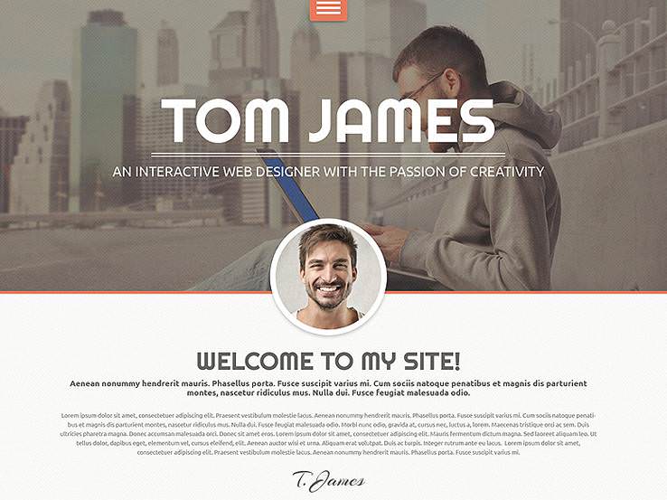 Creative CV шаблон для Вордпрес для создания креативного резюме