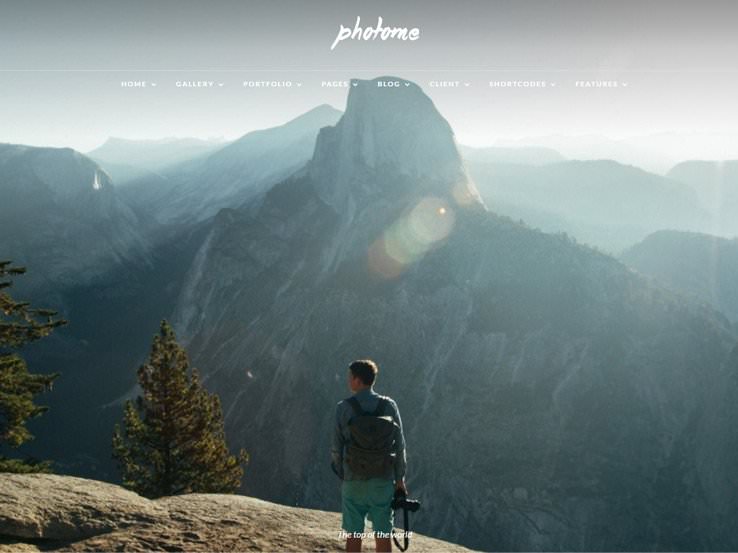 PhotoME классическая тема WordPress для фотографий.