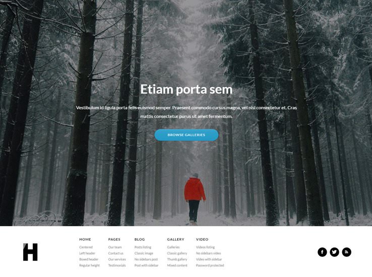 Тема Reacto, предназначенная для креативщиков и агентств.