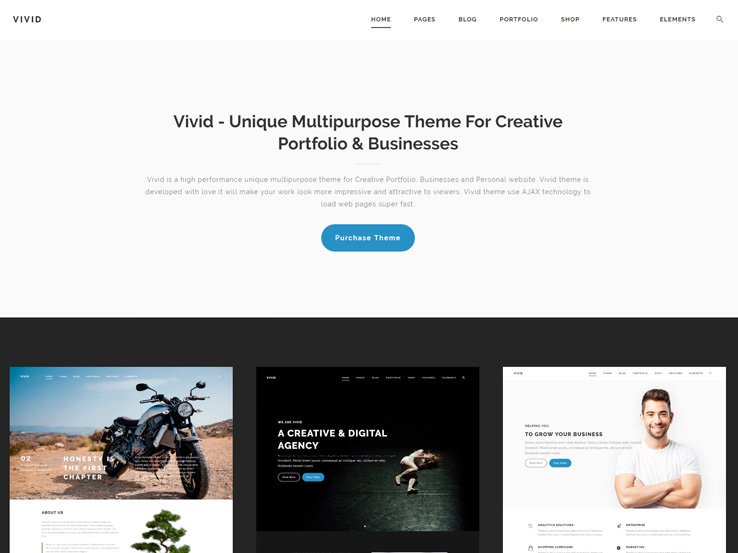 Тема Vivid WordPress использует технологию Ajax.