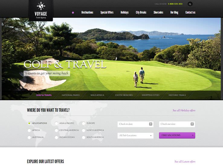 Тема Voyage WordPress.
