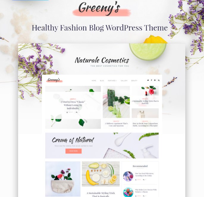 WordPress шаблон Greeny's - Healthy Fashion Elementor