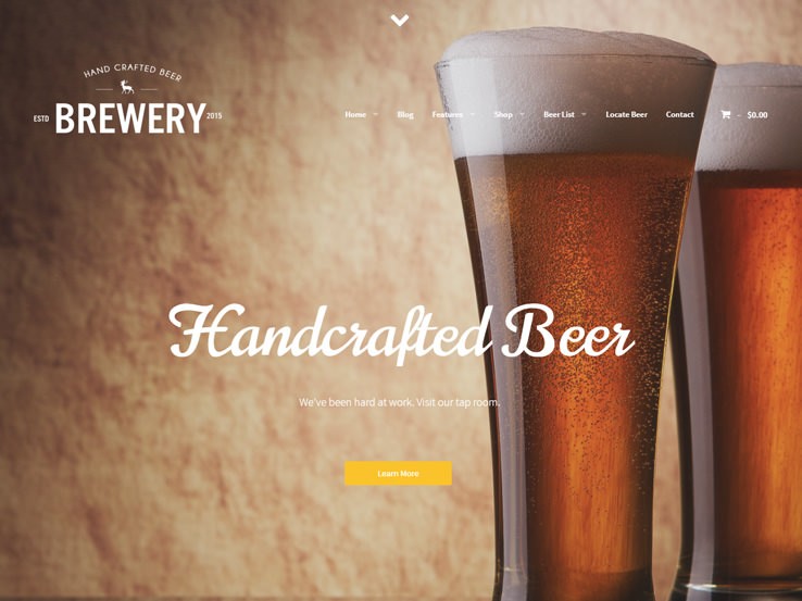 Brewery солидная тема WordPress.