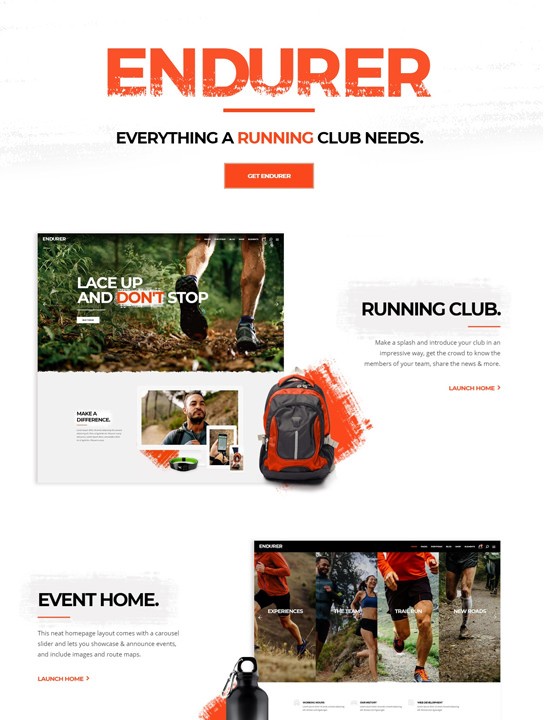 endurer WordPress спорт тема