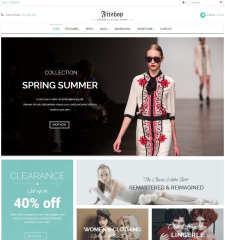 Шаблон Вордпресс fitshop