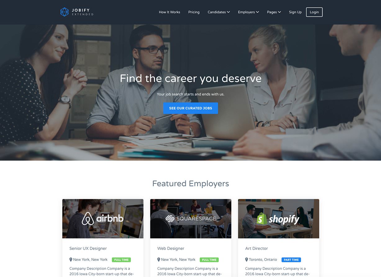Jobify Business WordPress Theme