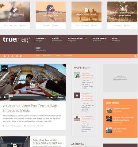 Бесплатный шаблон truemag