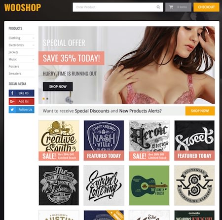 Шаблон wooshop