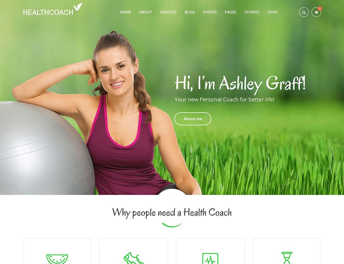 HealthCoach шаблон Вордпресс