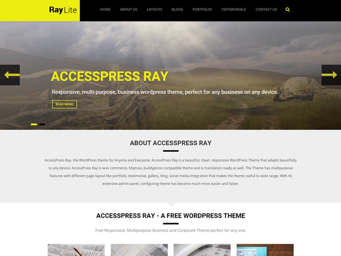 Accesspress Ray бесплатный дизайн для сайта на Вордпресс