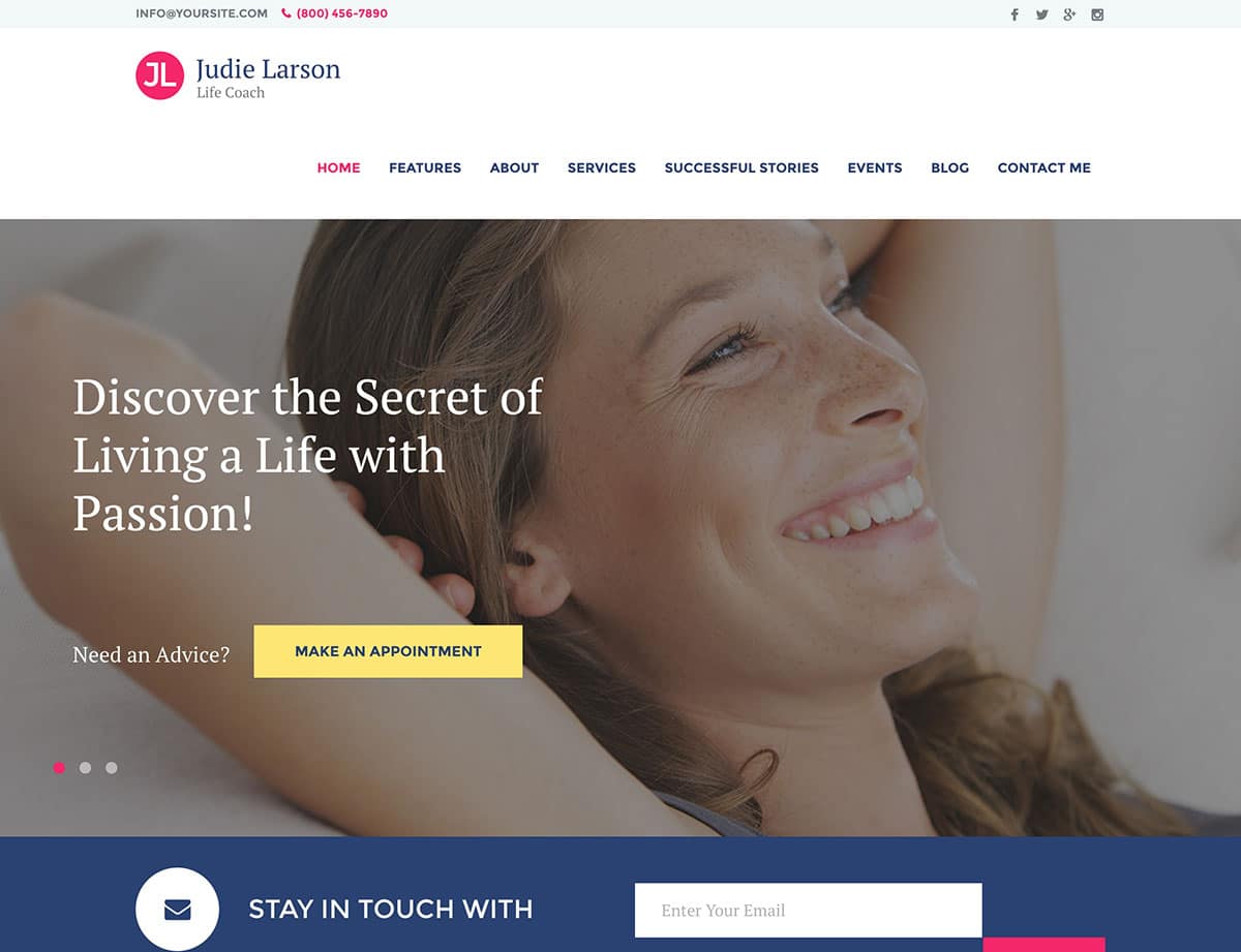 Life Coach темы Вордпресс
