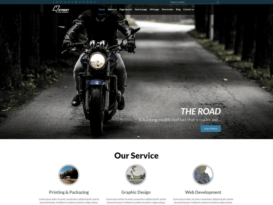 Fortyseven Street - бесплатная тема для WordPress