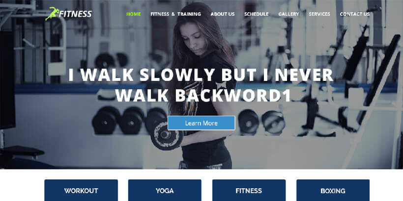 VW Fitness бесплатный шаблон Вордпресс