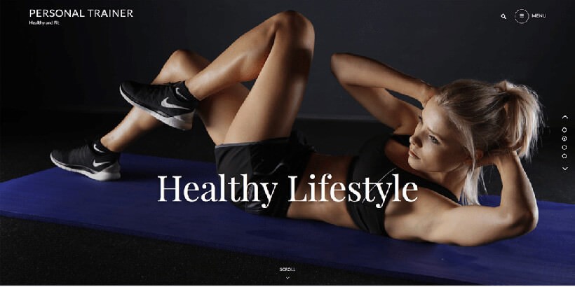 Personal Trainer бесплатный шаблон WordPress