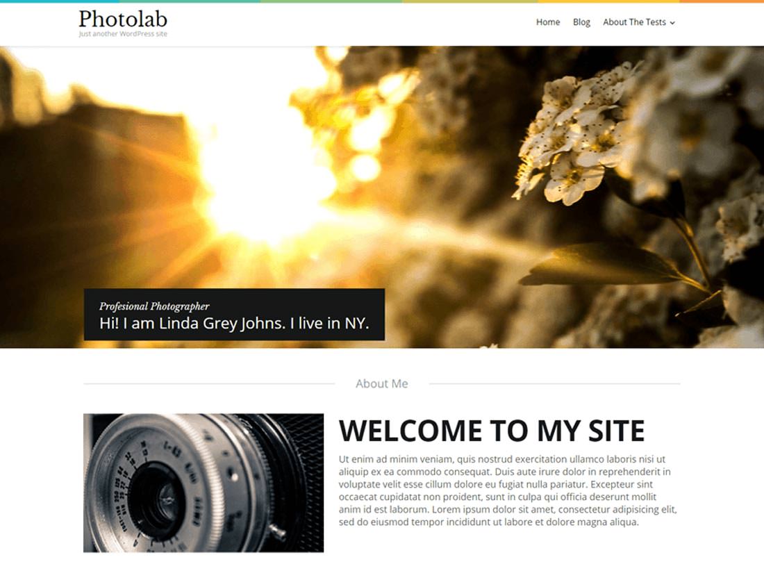 PhotoLab бесплатный дизайн для сайта