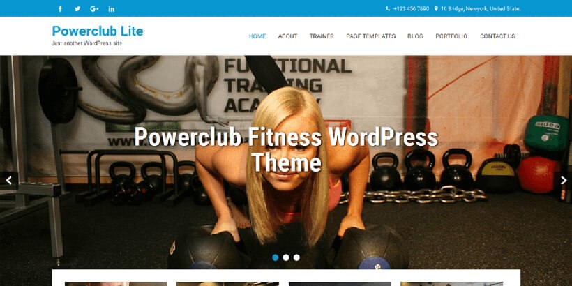 PowerClub Lite бесплатный шаблон WordPress