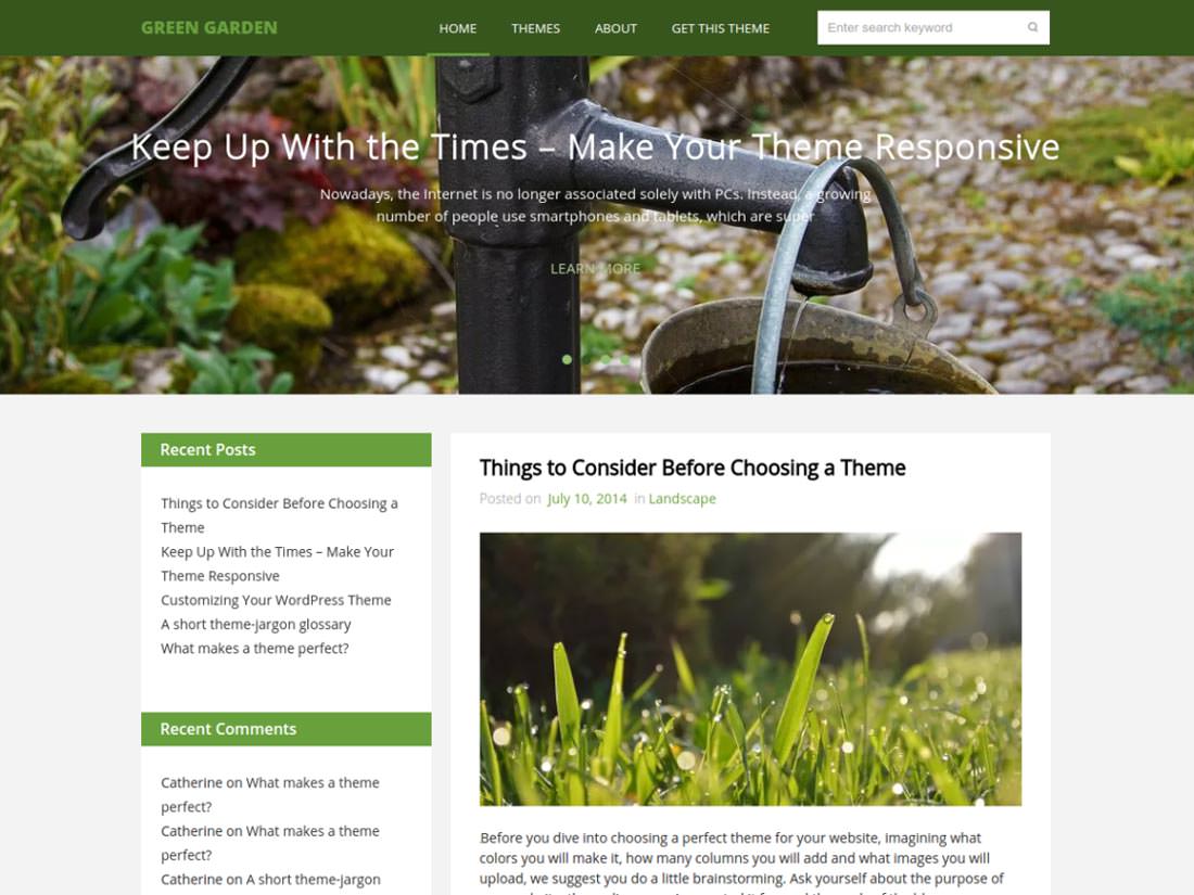 бесплатные темы WordPress природы