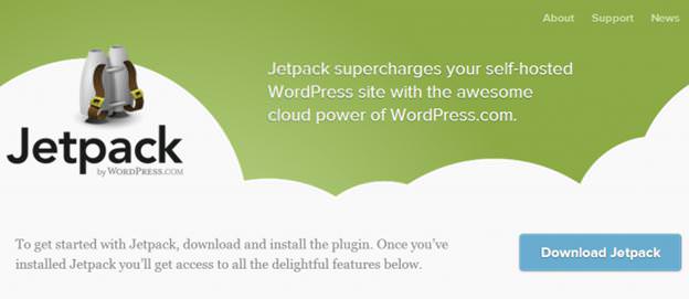Страница загрузки Jetpack