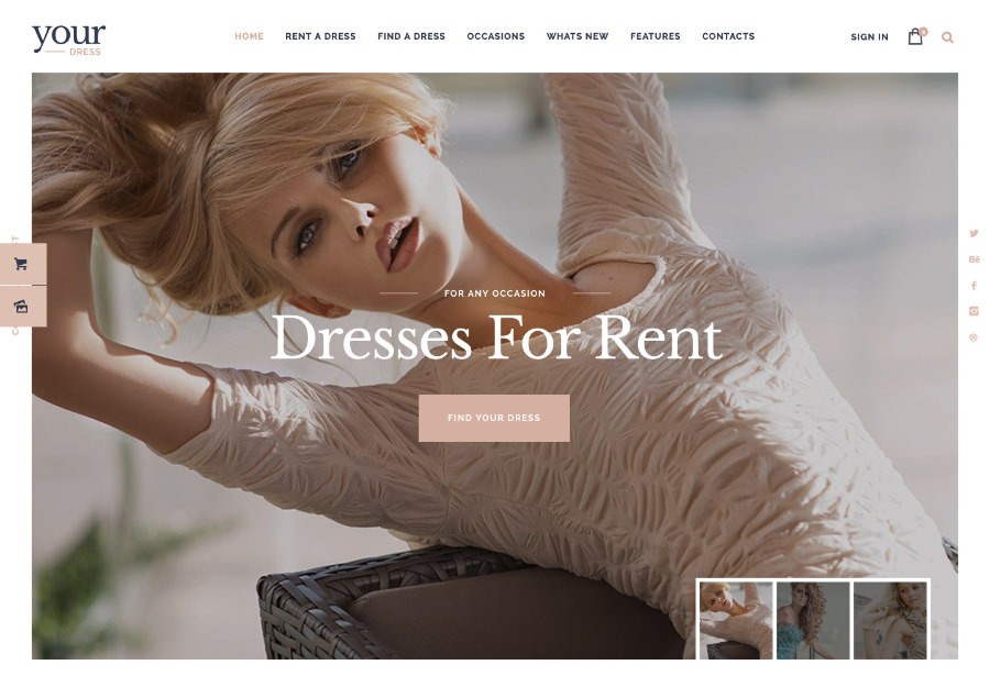Your Dress | Clothes Rental Services WordPress Theme
