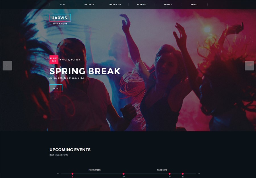 Jarvis - Night Club, Concert, Festival WordPress Theme