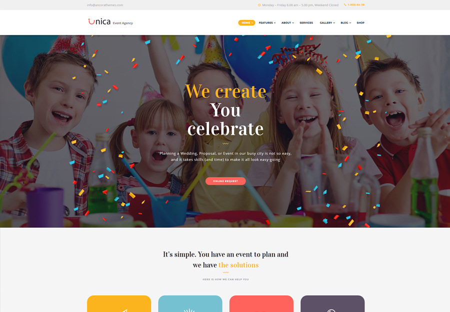 Unica - Event Planning Agency WordPress Theme